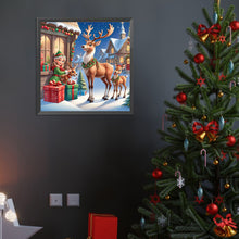 Load image into Gallery viewer, Diamond Painting - Full Round - Christmas sika deer (40*40CM)