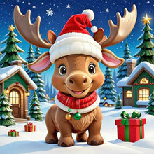 Load image into Gallery viewer, Diamond Painting - Full Round - christmas calf (40*40CM)