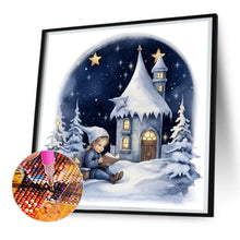 Load image into Gallery viewer, Diamond Painting - Full Round - Reading Cartoon Series in the Snow (30*30CM)