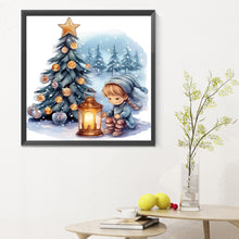 Load image into Gallery viewer, Diamond Painting - Full Round - Next to the Christmas tree (30*30CM)