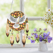 Load image into Gallery viewer, Acrylic Dove Dreamcatcher Single-Sided Diamond Painting Hanging Decor 13x20cm