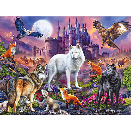 AB Diamond Painting - Full Square - Beasts and Birds of Prey (60*45CM)
