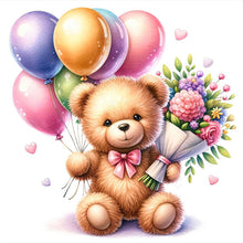Load image into Gallery viewer, AB Diamond Painting - Full Round - balloon gift bear (40*40CM)