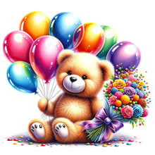 Load image into Gallery viewer, AB Diamond Painting - Full Round - balloon gift bear (40*40CM)