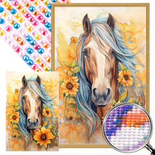Load image into Gallery viewer, AB Diamond Painting - Full Round - sunflower horse (40*60CM)