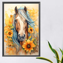 Load image into Gallery viewer, AB Diamond Painting - Full Round - sunflower horse (40*60CM)