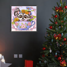 Load image into Gallery viewer, Diamond Painting - Full Round - Red panda in cup (40*40CM)