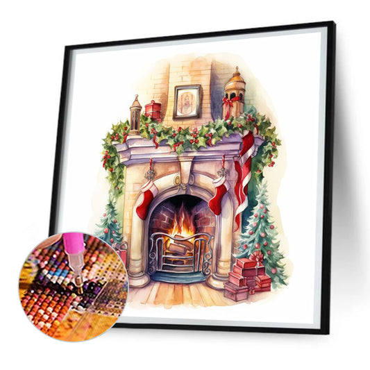 Diamond Painting - Full Round - fireplace (30*30CM)