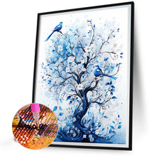 Load image into Gallery viewer, Diamond Painting - Full Round - blue flower tree (40*50CM)