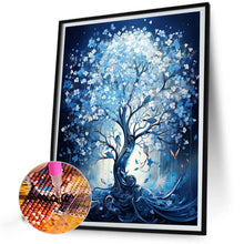 Load image into Gallery viewer, Diamond Painting - Full Round - blue flower tree (40*50CM)