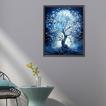 Load image into Gallery viewer, Diamond Painting - Full Round - blue flower tree (40*50CM)