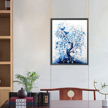 Load image into Gallery viewer, Diamond Painting - Full Round - blue flower tree (40*50CM)