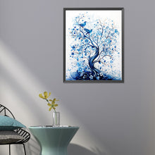 Load image into Gallery viewer, Diamond Painting - Full Round - blue flower tree (40*50CM)