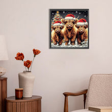 Load image into Gallery viewer, Diamond Painting - Full Round - Christmas Yak (30*30CM)