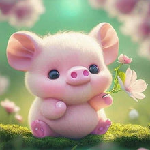 Load image into Gallery viewer, Diamond Painting - Full Round - Cute pig (30*30CM)