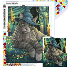 Load image into Gallery viewer, Diamond Painting - Full Square - witch cat (40*50CM)