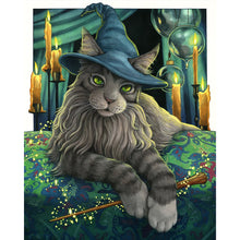 Load image into Gallery viewer, Diamond Painting - Full Square - witch cat (40*50CM)