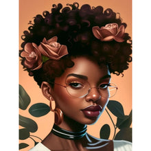 Load image into Gallery viewer, Diamond Painting - Full Round - black girl (30*40CM)