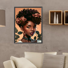 Load image into Gallery viewer, Diamond Painting - Full Round - black girl (30*40CM)