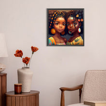 Load image into Gallery viewer, Diamond Painting - Full Round - black girl (30*30CM)