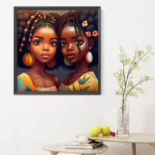 Load image into Gallery viewer, Diamond Painting - Full Round - black girl (30*30CM)