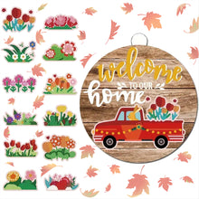 Load image into Gallery viewer, 12 PCS Interchangeable Diamond Painting Wall Decor Soft Magnetic Sticker(Flower)