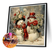 Load image into Gallery viewer, Diamond Painting - Full Round - Christmas snowman (30*30CM)