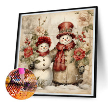 Load image into Gallery viewer, Diamond Painting - Full Round - Christmas snowman (30*30CM)