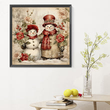 Load image into Gallery viewer, Diamond Painting - Full Round - Christmas snowman (30*30CM)
