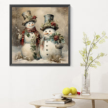 Load image into Gallery viewer, Diamond Painting - Full Round - Christmas snowman (30*30CM)