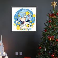 Load image into Gallery viewer, AB Diamond Painting - Full Round - Blue-haired girl in sailor suit (40*40CM)