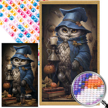 Load image into Gallery viewer, AB Diamond Painting - Full Round - Candlestick with owl (40*70CM)