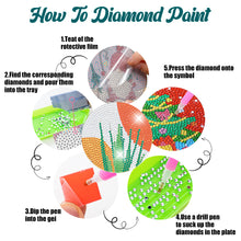 Load image into Gallery viewer, 8 PCS Wooden Diamond Painting Art Coasters Kits with Holder (Colourful Desert)
