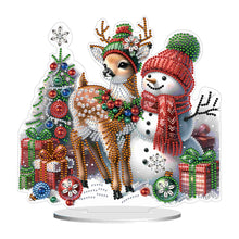 Load image into Gallery viewer, Xmas Snowman Round+Special Shape Diamond Painting Desktop Decor for Office Decor