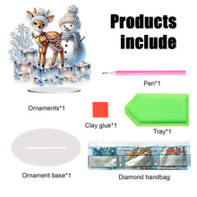 Load image into Gallery viewer, Xmas Snowman Round+Special Shape Diamond Painting Desktop Decor for Office Decor