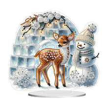 Load image into Gallery viewer, Xmas Snowman Round+Special Shape Diamond Painting Desktop Decor for Office Decor