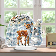 Load image into Gallery viewer, Xmas Snowman Round+Special Shape Diamond Painting Desktop Decor for Office Decor