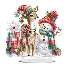 Load image into Gallery viewer, Xmas Snowman Round+Special Shape Diamond Painting Desktop Decor for Office Decor