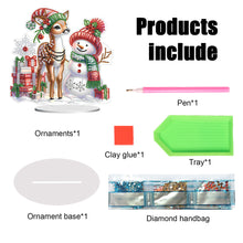 Load image into Gallery viewer, Xmas Snowman Round+Special Shape Diamond Painting Desktop Decor for Office Decor