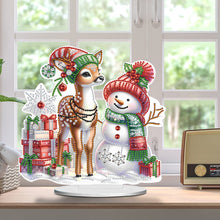 Load image into Gallery viewer, Xmas Snowman Round+Special Shape Diamond Painting Desktop Decor for Office Decor