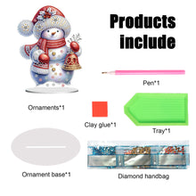 Load image into Gallery viewer, Xmas Snowman Round+Special Shape Diamond Painting Desktop Decor for Office Decor