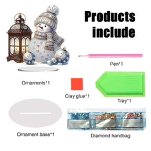 Load image into Gallery viewer, Xmas Snowman Round+Special Shape Diamond Painting Desktop Decor for Office Decor