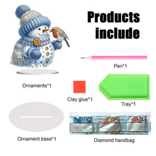 Load image into Gallery viewer, Xmas Snowman Round+Special Shape Diamond Painting Desktop Decor for Office Decor