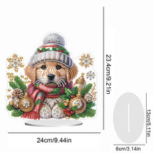 Load image into Gallery viewer, Winter Dog DIY Diamond Painting Tabletop Ornaments Kit for Office Desktop Decor