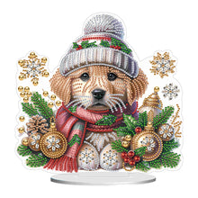 Load image into Gallery viewer, Winter Dog DIY Diamond Painting Tabletop Ornaments Kit for Office Desktop Decor