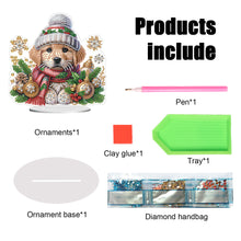 Load image into Gallery viewer, Winter Dog DIY Diamond Painting Tabletop Ornaments Kit for Office Desktop Decor