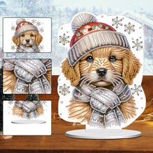 Load image into Gallery viewer, Acrylic Winter Dog Diamond Painting Desktop Decorations for Office Desktop Decor