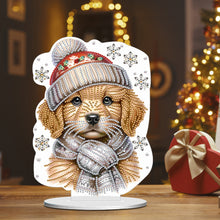 Load image into Gallery viewer, Acrylic Winter Dog Diamond Painting Desktop Decorations for Office Desktop Decor