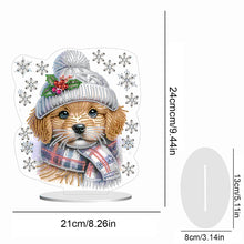 Load image into Gallery viewer, Acrylic Winter Dog Diamond Painting Desktop Decorations for Office Desktop Decor