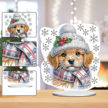 Load image into Gallery viewer, Acrylic Winter Dog Diamond Painting Desktop Decorations for Office Desktop Decor